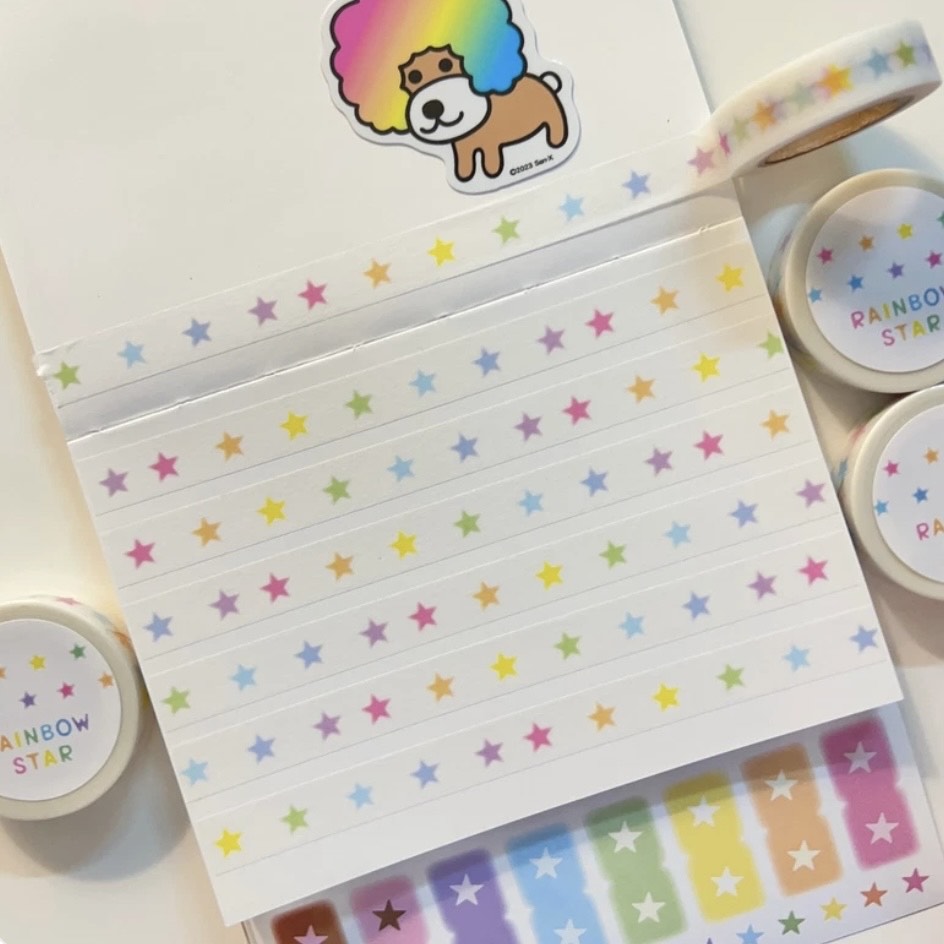 Zeki Bear Star Washi Tape Roll
