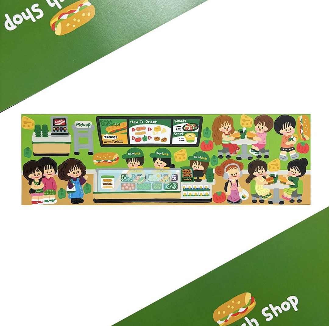 Dinga Mart Sandwich Shop Sticker Sheet - Dandy Mail