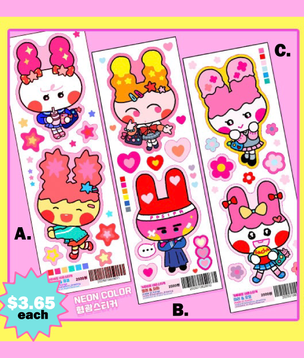 Leenahoo Big Rabbits Sticker Sheets (Pre-Order) - Dandy Mail