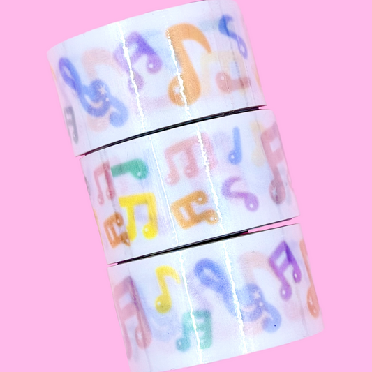 Red Bean Village Music Notes Kiss-cut Tape - Dandy Mail