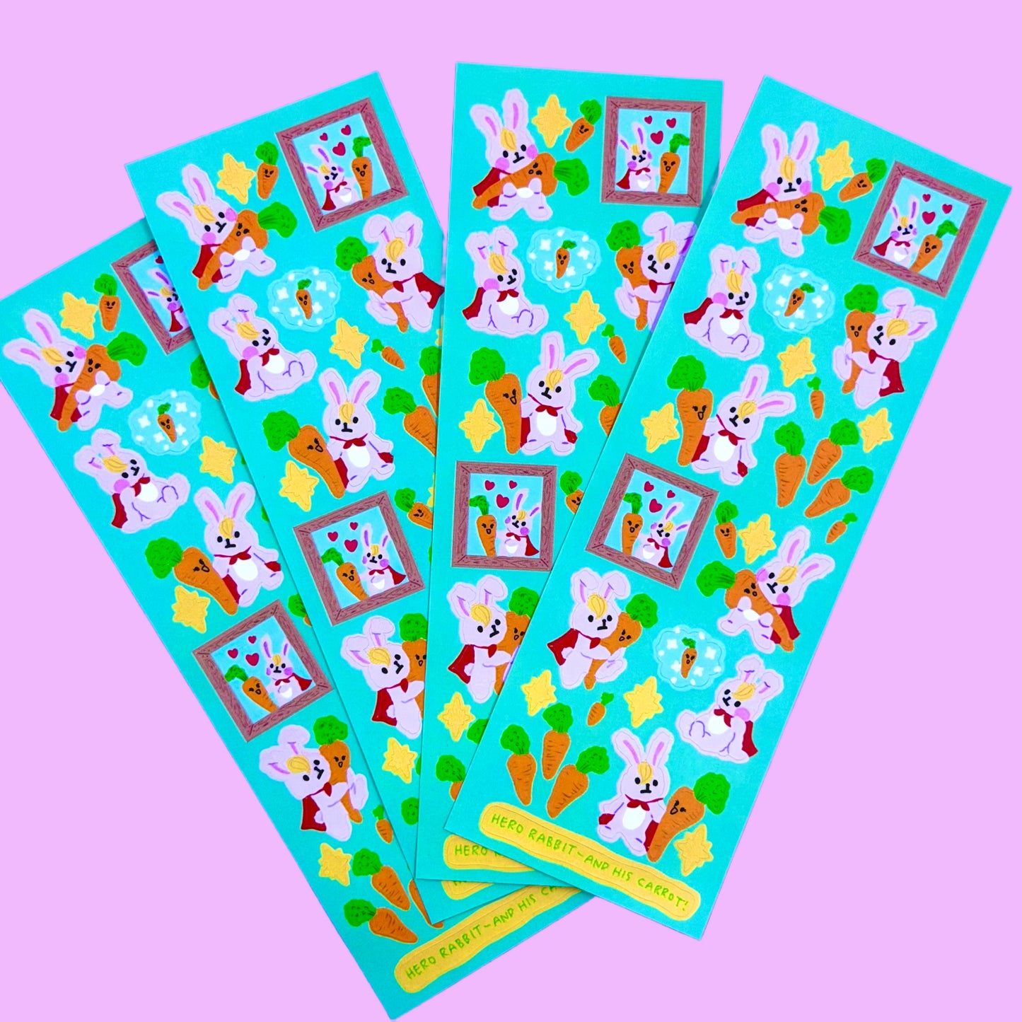 FlyFlyUnicorn Hero Rabbit Sticker Sheet