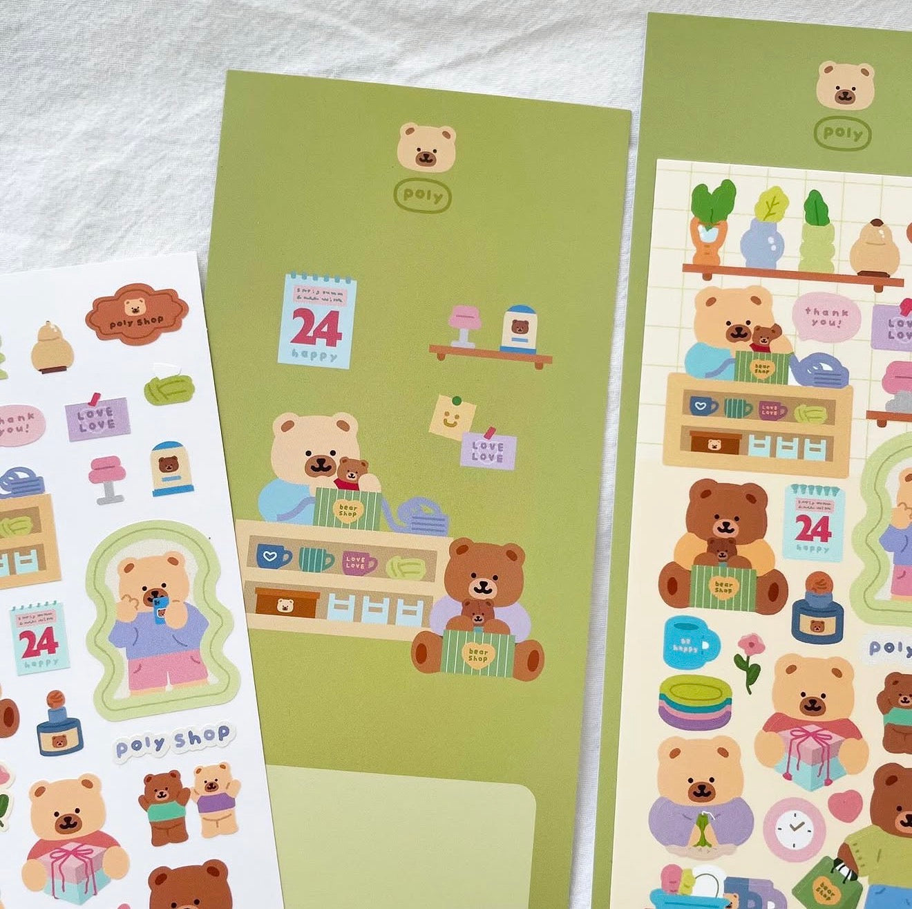 Poly Bear Poly Shop Sticker Sheet