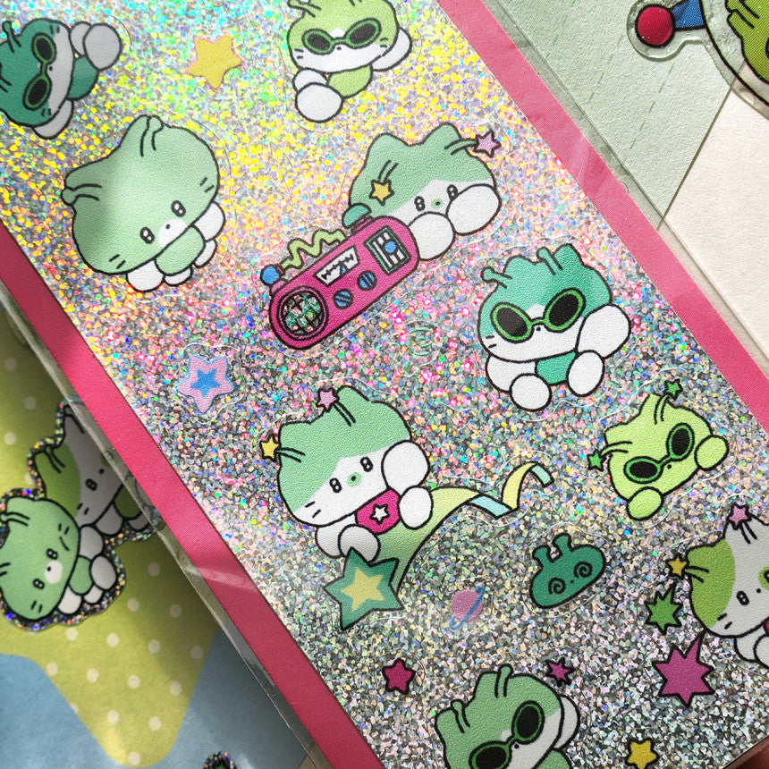 Catdabang Space Cat Sticker Sheet - Dandy Mail