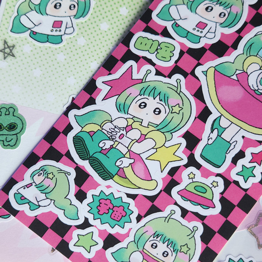 Catdabang Alien Princess Sticker Sheet - Dandy Mail