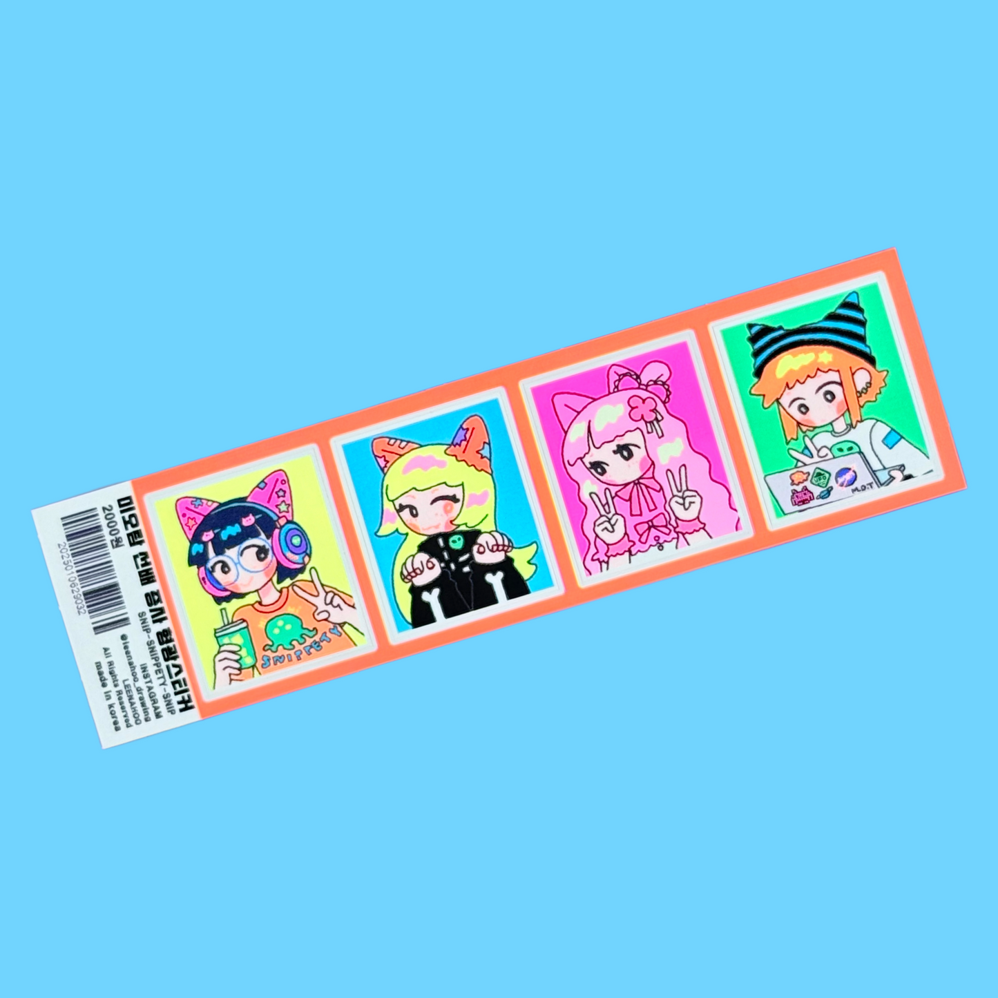 Leenahoo Neon Profile Sticker Sheet - Dandy Mail