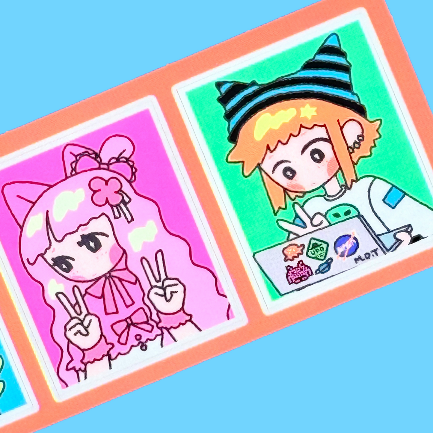 Leenahoo Neon Profile Sticker Sheet - Dandy Mail