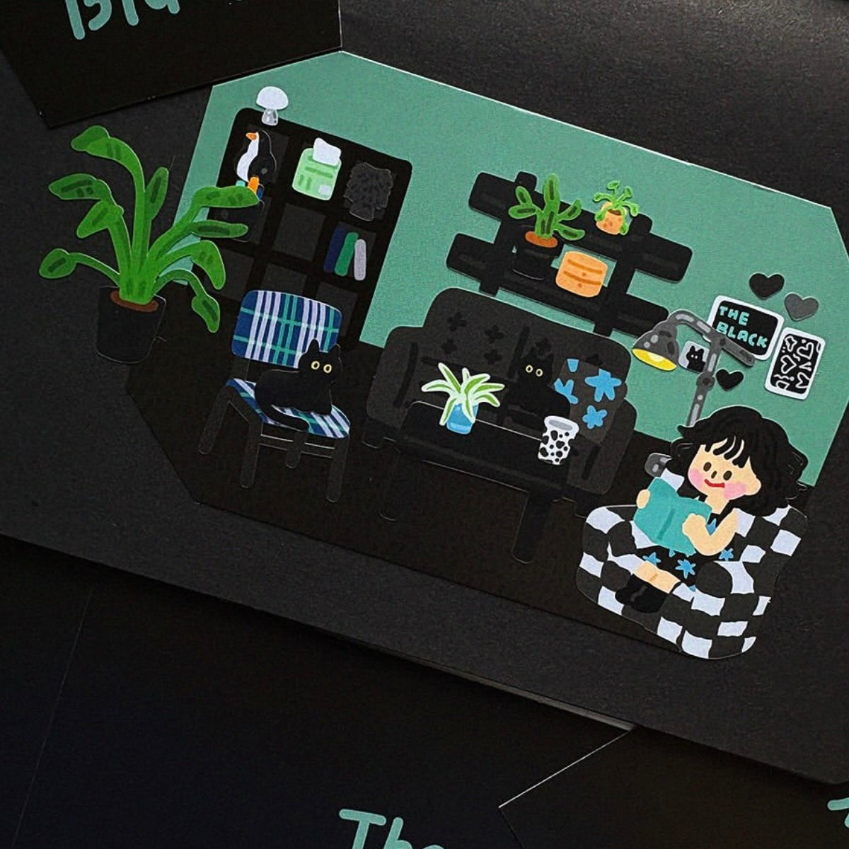 Dinga Mart Black Room Sticker Sheet