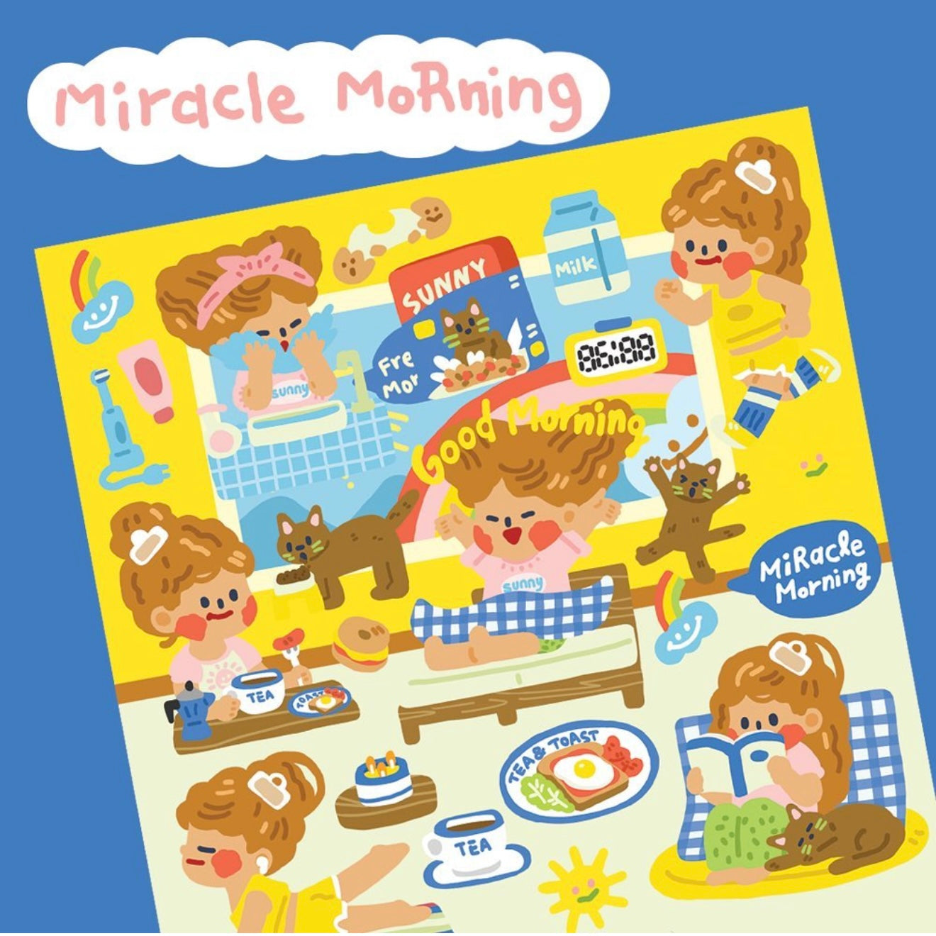 Dinga Mart Miracle Morning Sticker Sheet