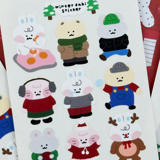 Roomroom Winter Friends Sticker Sheet - Dandy Mail