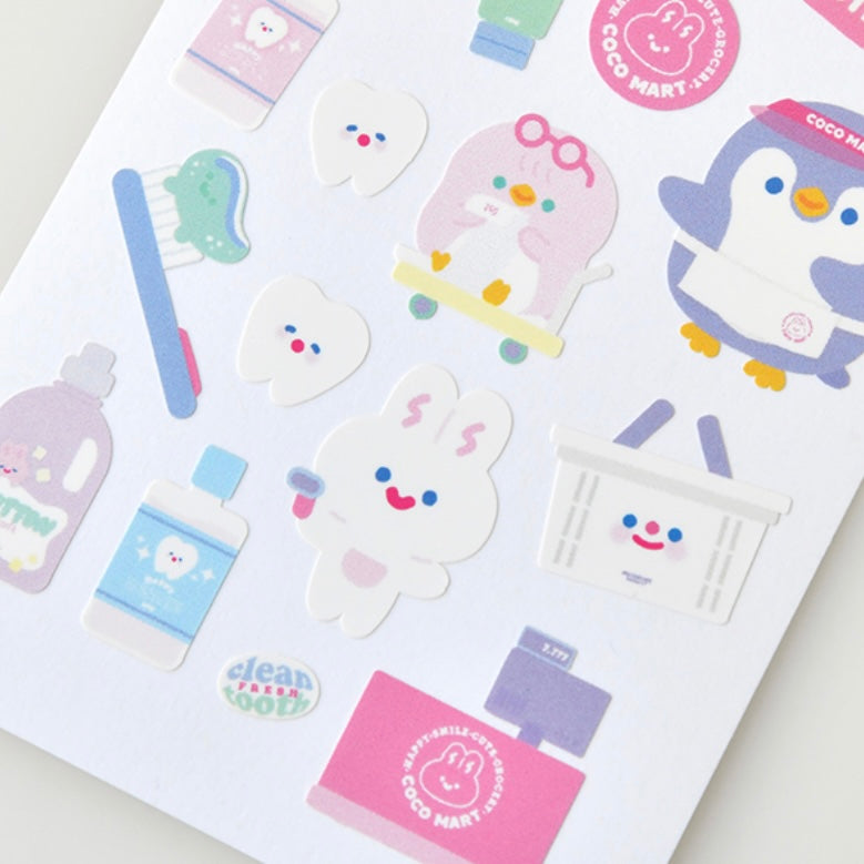 Recorder Factory Coco Mart Member Seal Sticker Sheet - Dandy Mail