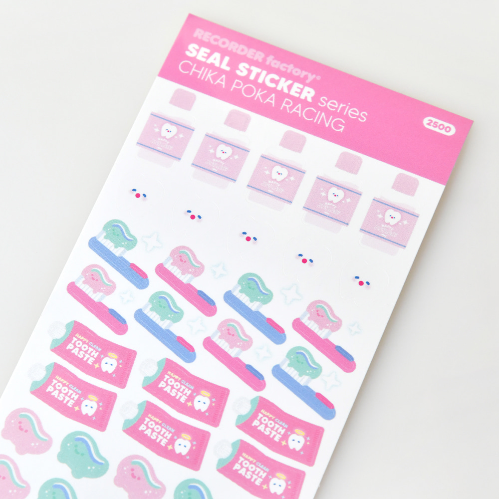 Recorder Factory Chika Poka Seal Sticker Sheet