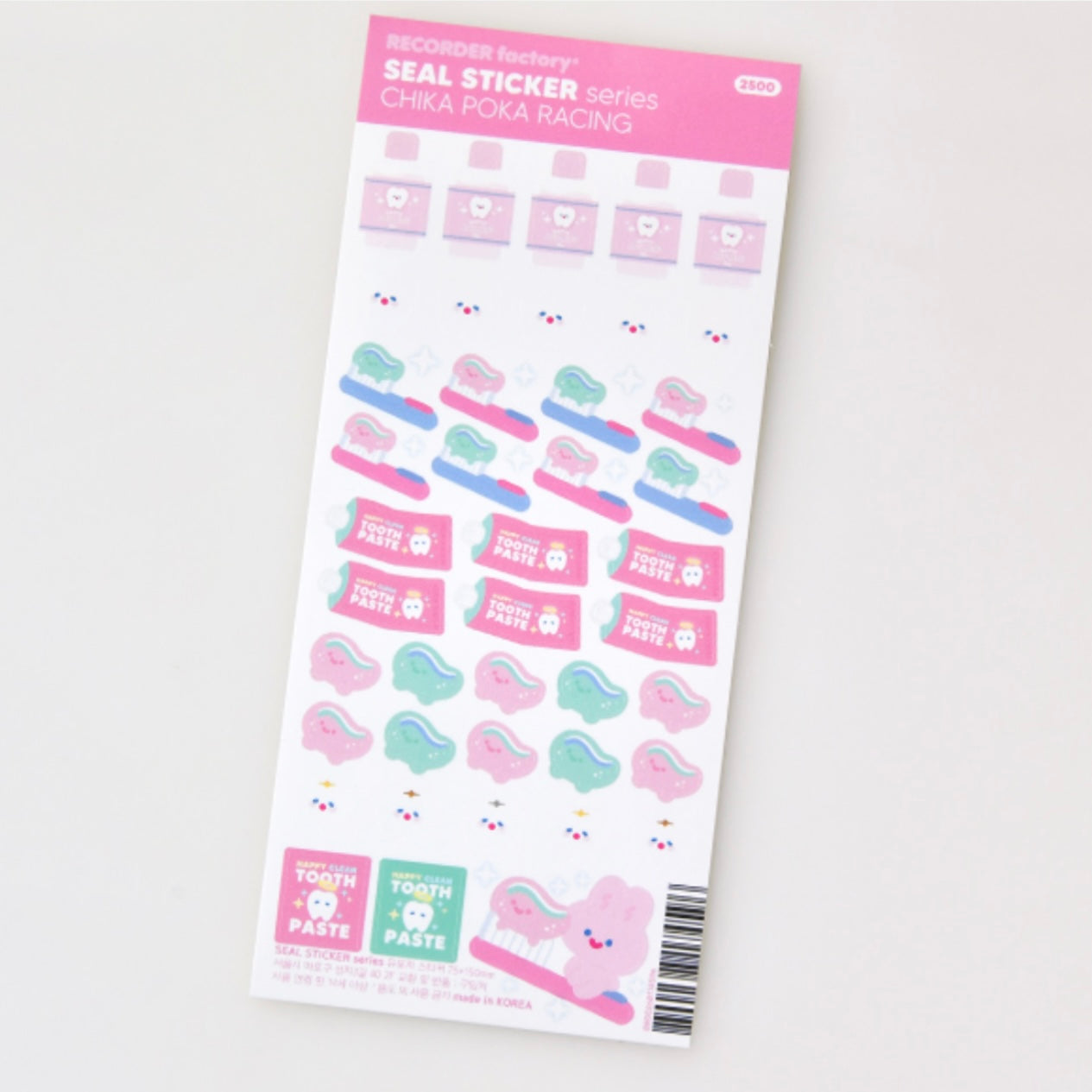 Recorder Factory Chika Poka Seal Sticker Sheet