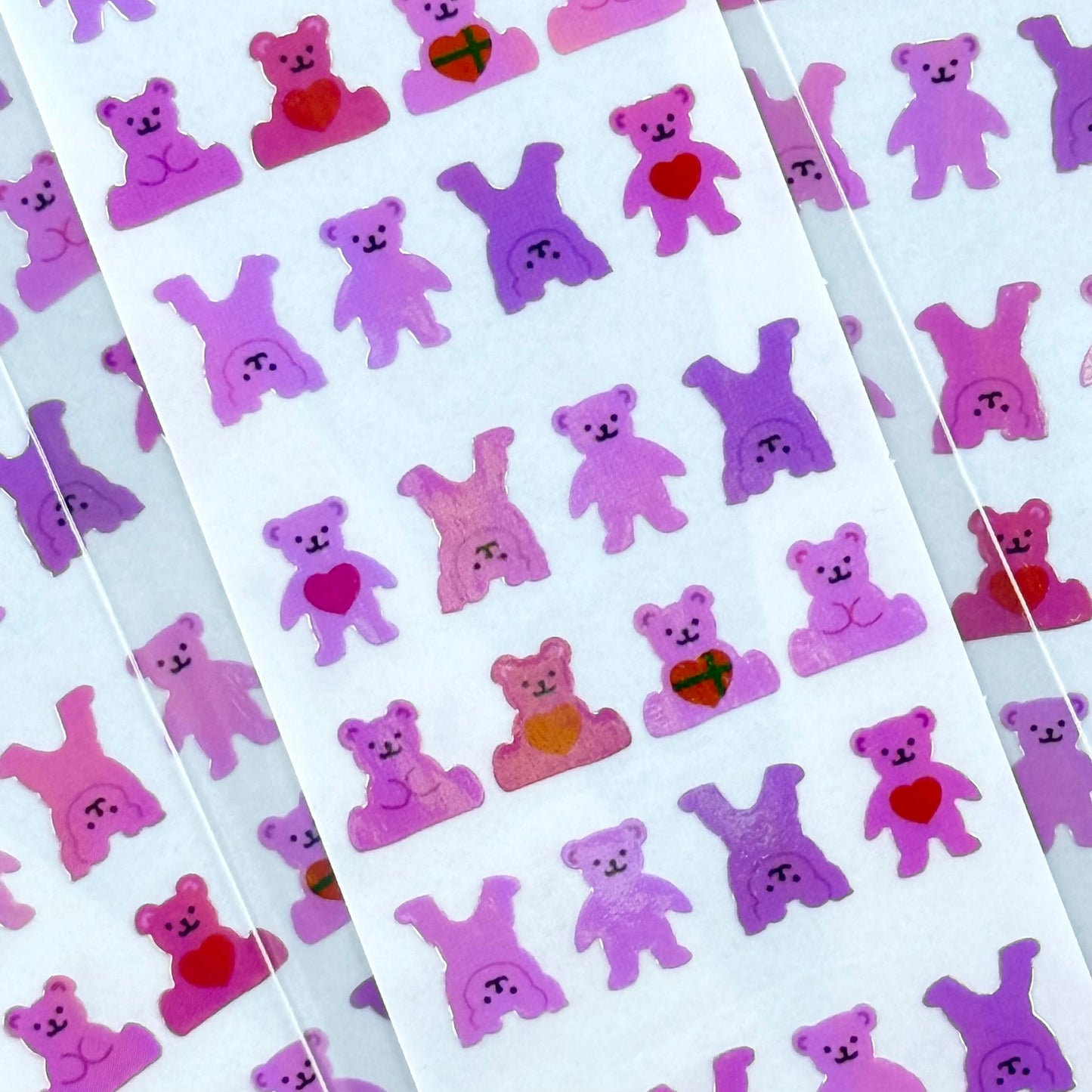 Koguri Pearl Pink Bears Sticker Sheet