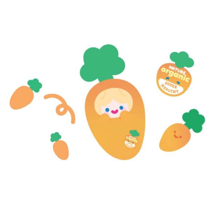 Recorder Factory Happy Carrot Sticker Sheet - Dandy Mail