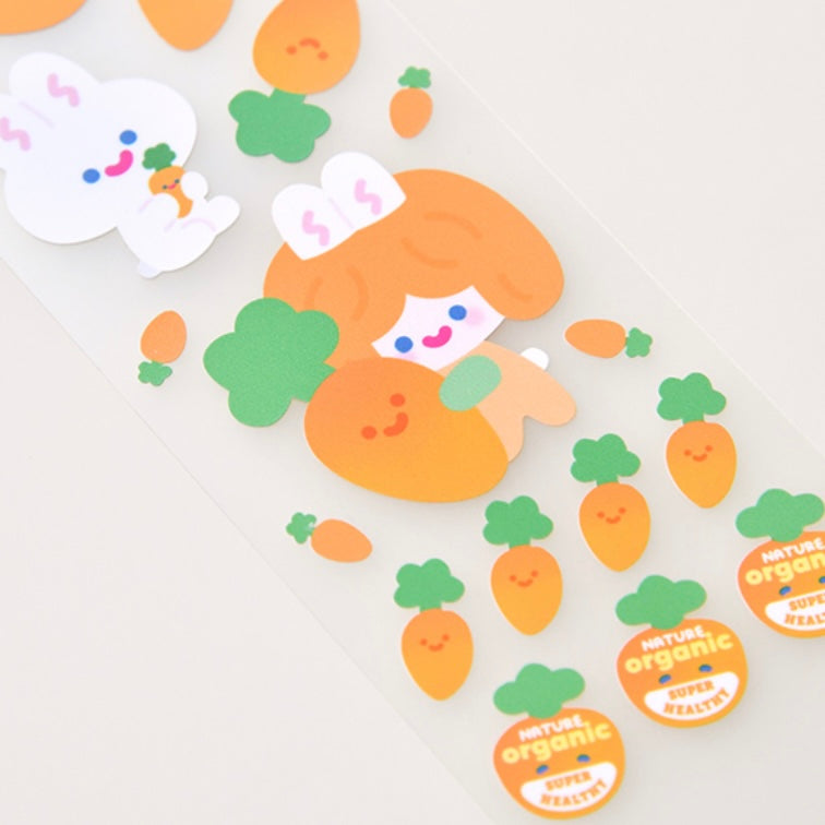 Recorder Factory Happy Carrot Sticker Sheet