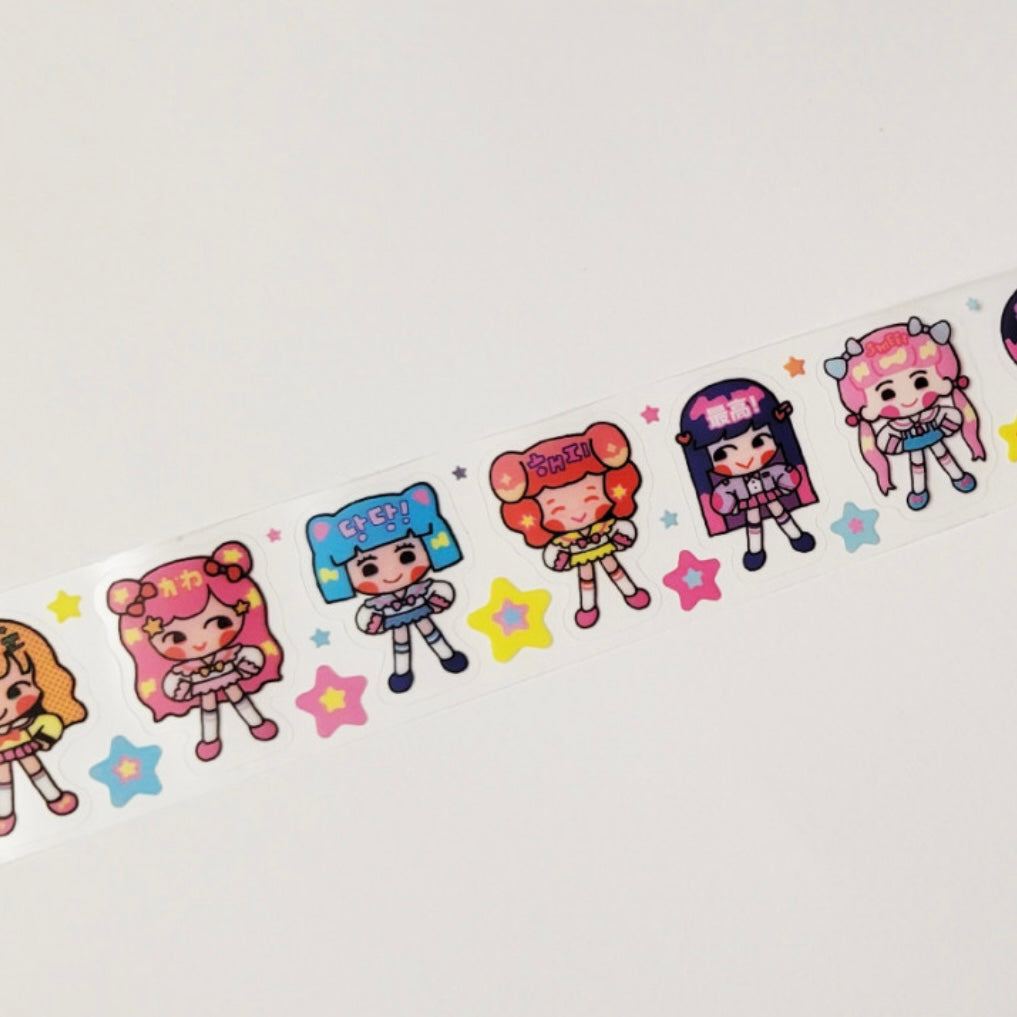 Leenahoo Alien Girls Kiss-Cut Sticker Tape