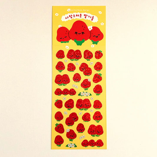 Pureureum Design Strawberry Buddies Sticker Sheet