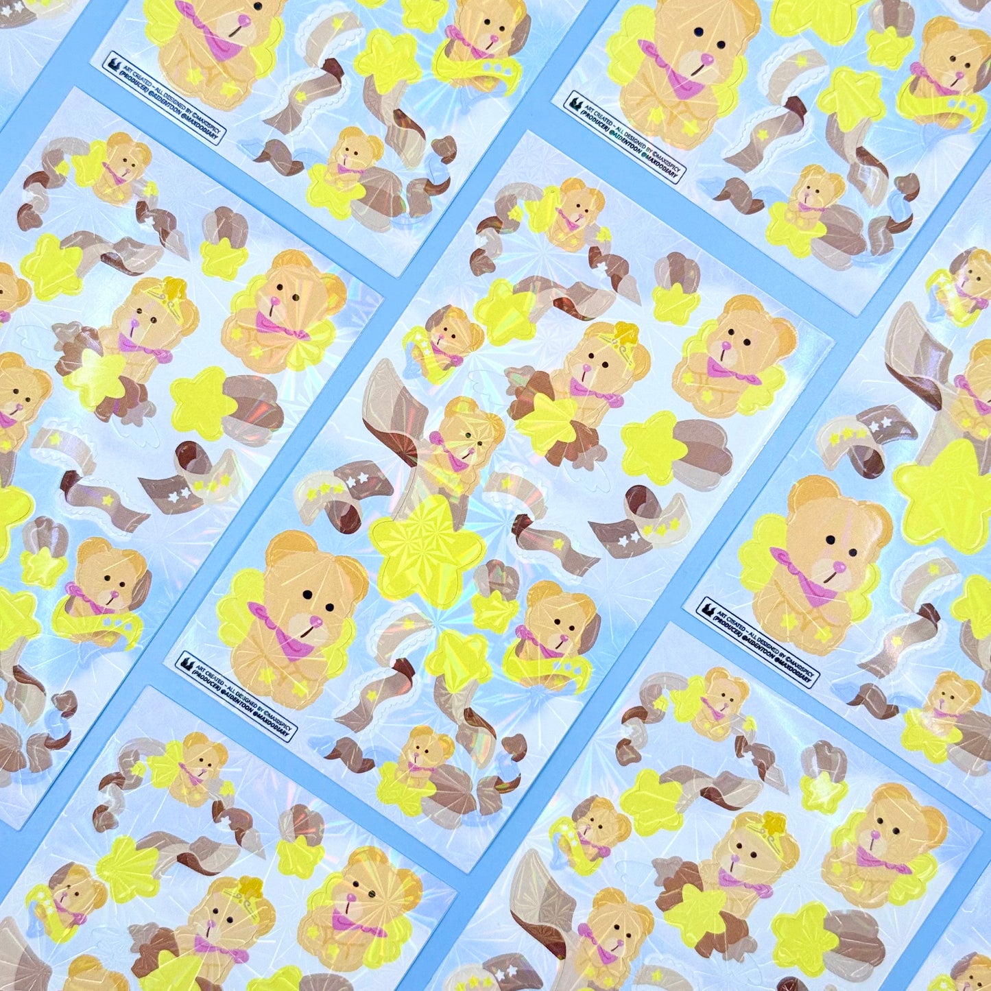 Max0Spicy Star Bear Sticker Sheet - Dandy Mail