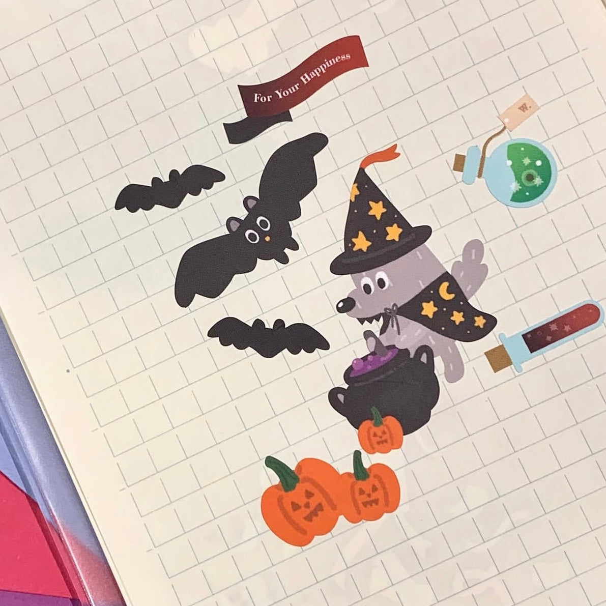 Honeywool Woolfy Halloween Sticker Sheets 2