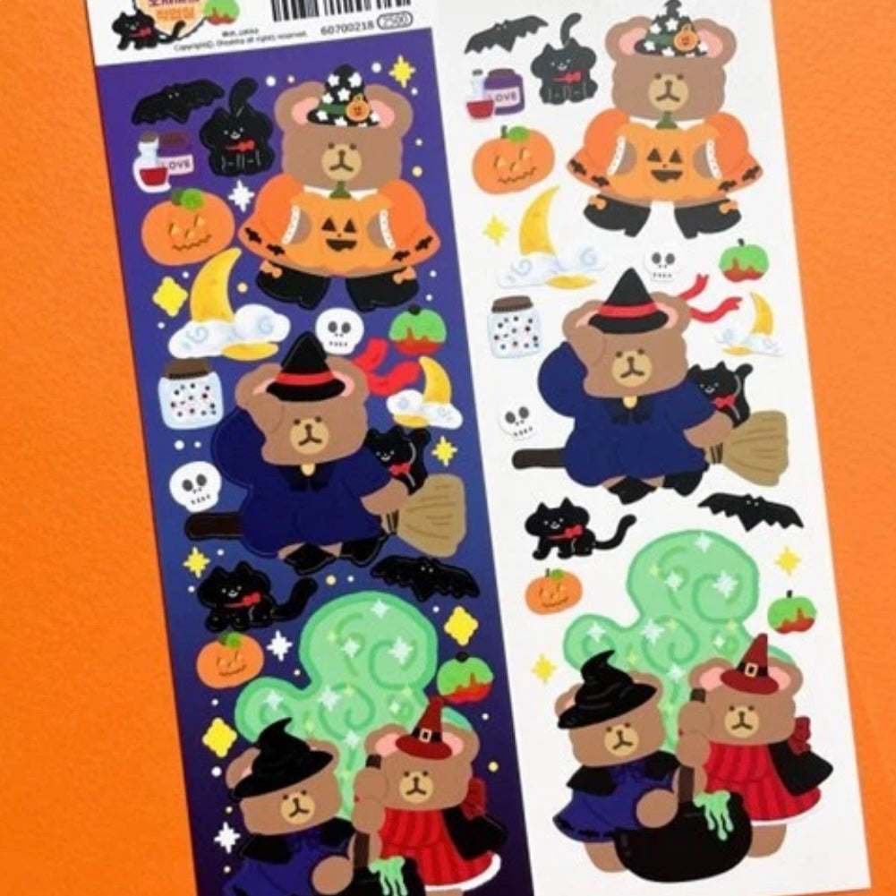 Oh Zakka Witchy Bear Sticker Sheet