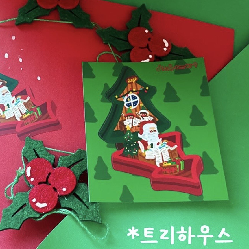 Dinga Mart Santa Large Pocket Dinga Sticker Sheet - Dandy Mail