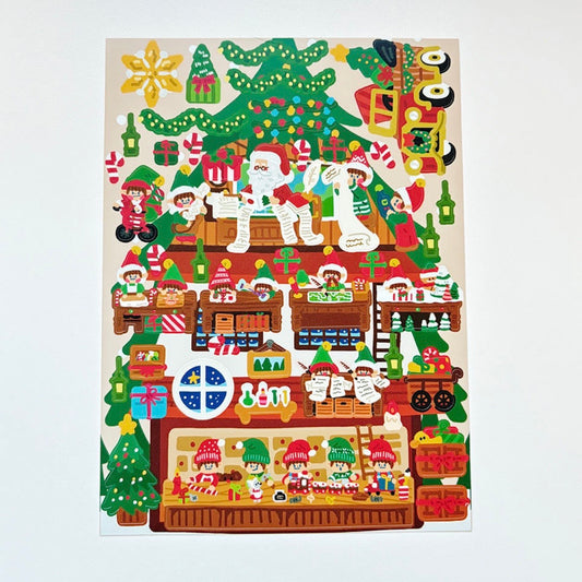Dinga Mart Christmas Tree House Large Sticker Sheet - Dandy Mail