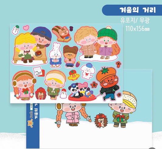 Shop Zais Winter Fun Sticker Sheet - Dandy Mail