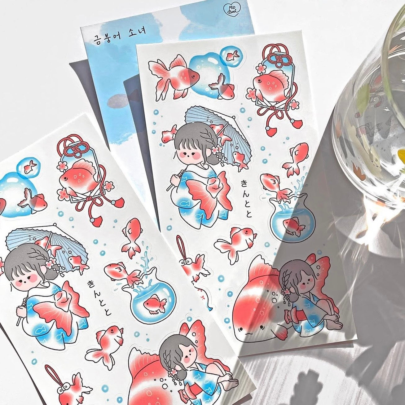 Ato and Bandi Goldfish Girl Sticker Sheet - Dandy Mail