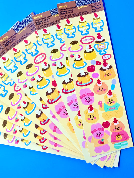 Ppomppom Studio Pudding Sticker Sheet - Dandy Mail