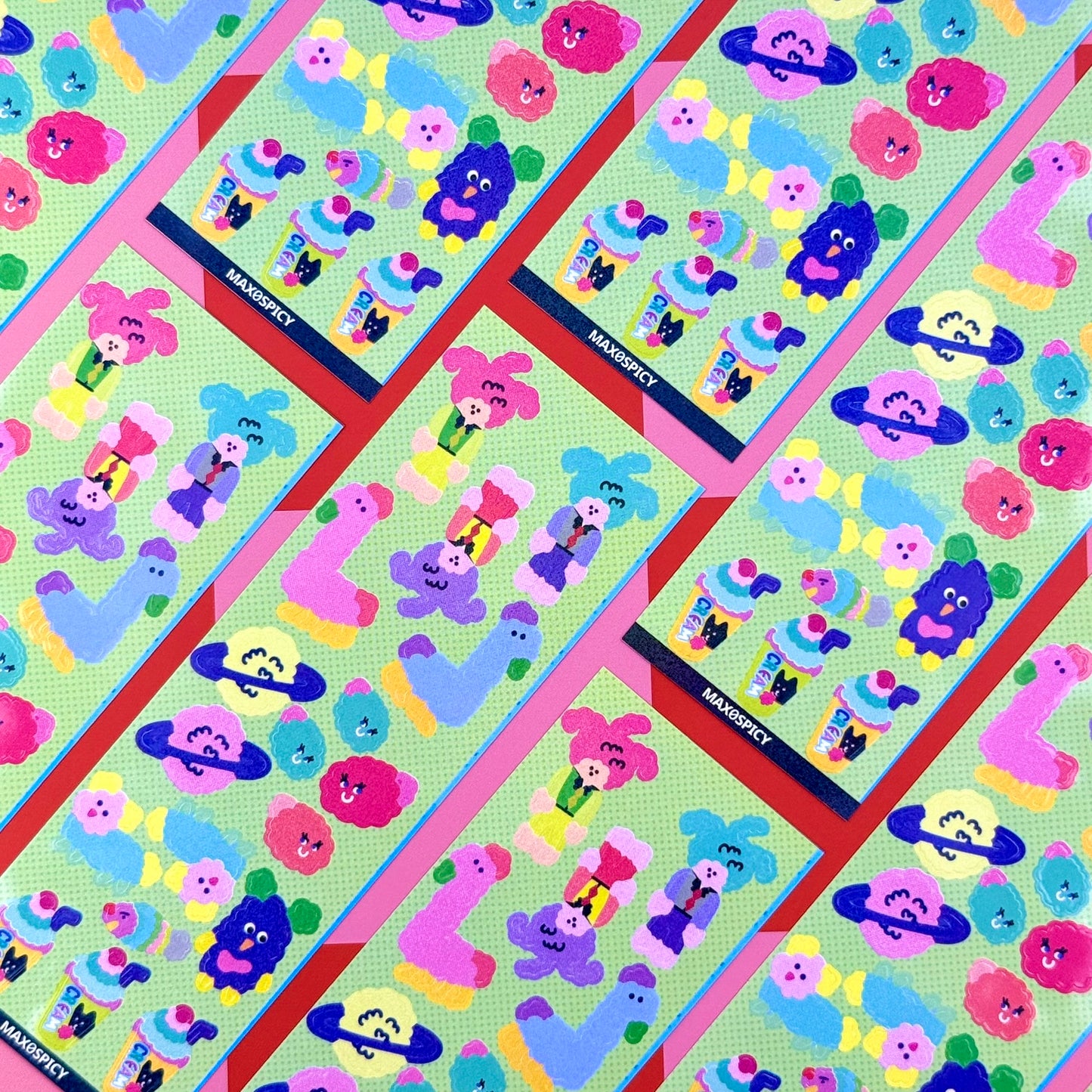 Max0Spicy Bubble Man Sticker Sheet