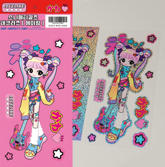 Leenahoo Glitter Girls Sticker Sheet - Dandy Mail