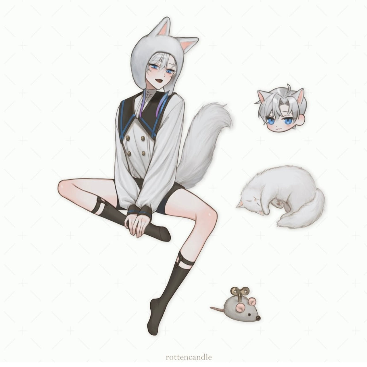 Rotten Candle Fluffy Boys Sticker Sheets