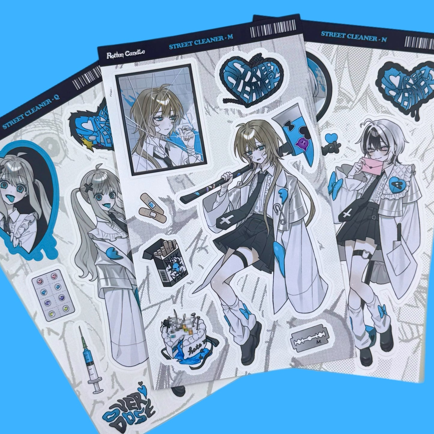 Rotten Candle Street Cleaner Sticker Sheets