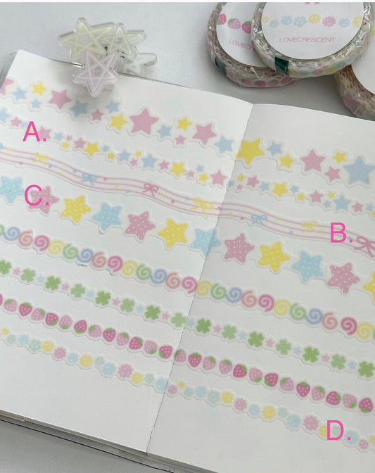 Love Crescent Die-cut Washi Tape Roll - Dandy Mail