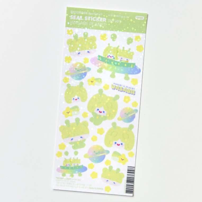 Recorder Factory Wasabii Planet Sticker Sheet