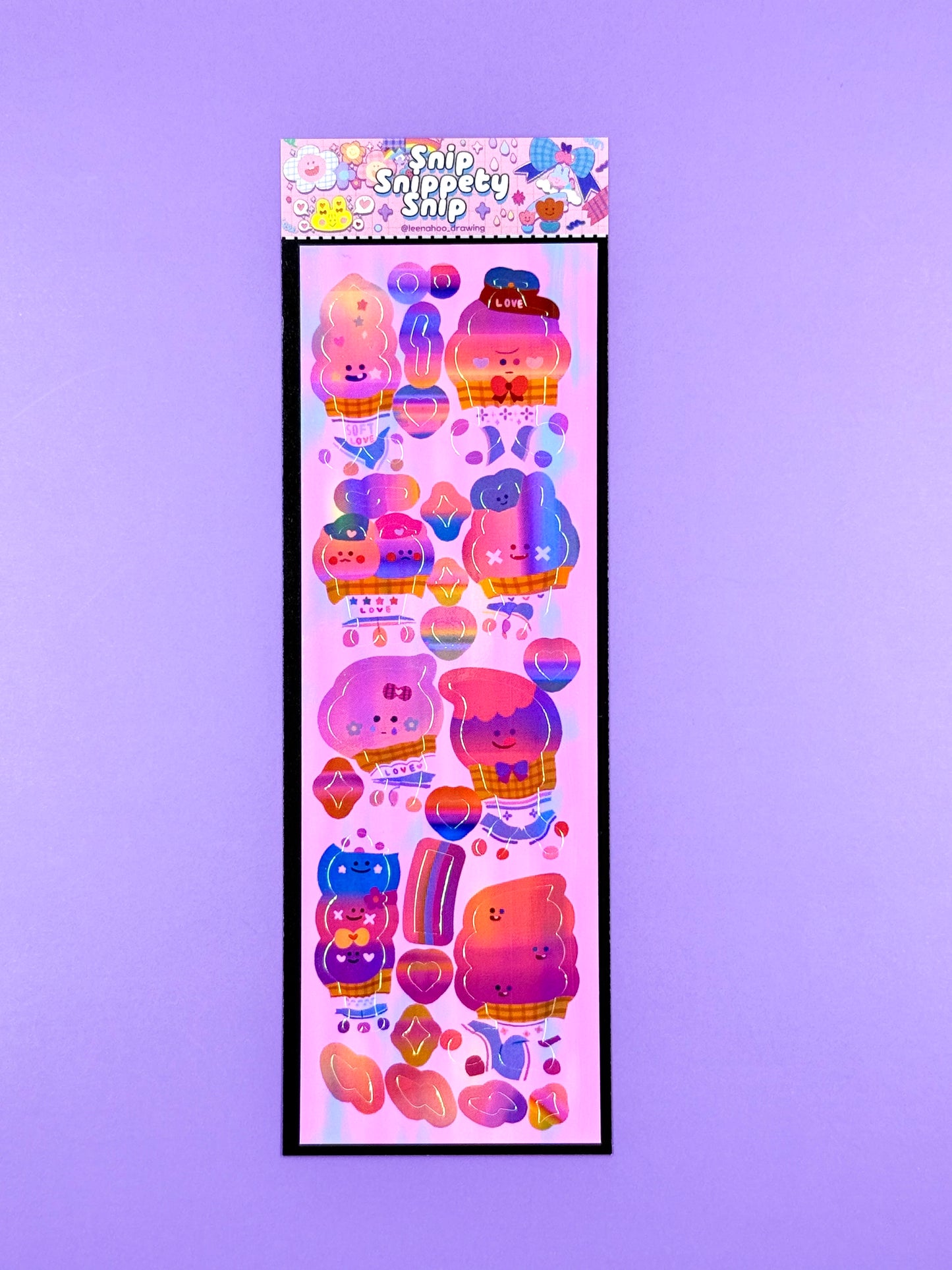 Leenahoo Pearly Ice Cream Pals Sticker Sheet - Dandy Mail
