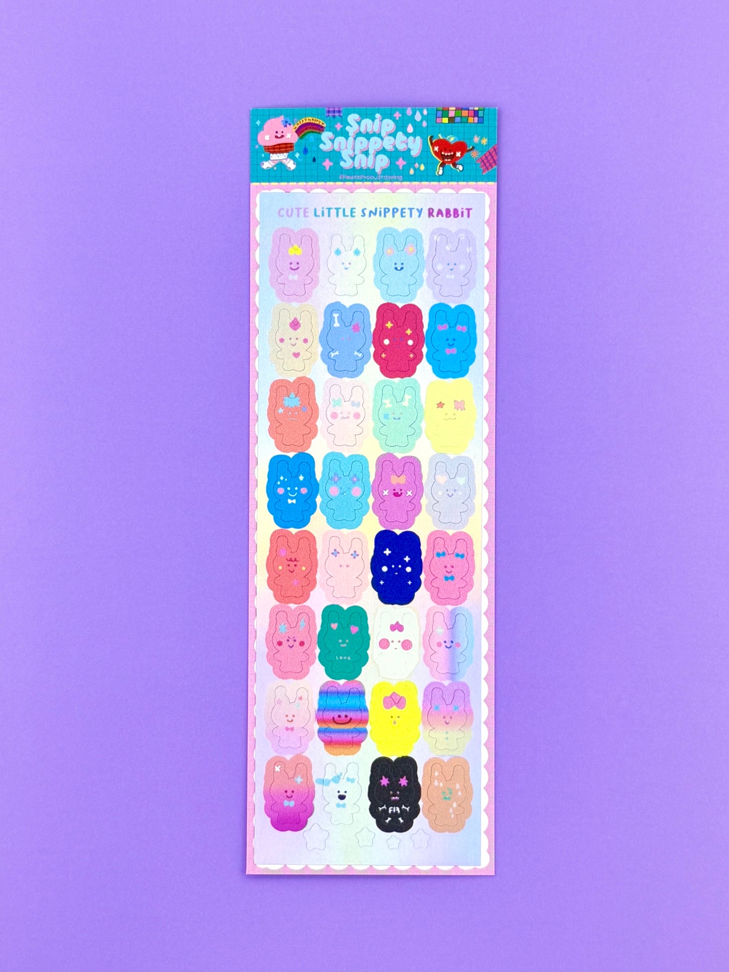 Leenahoo Cute Lil Rabbits Sticker Sheet - Dandy Mail