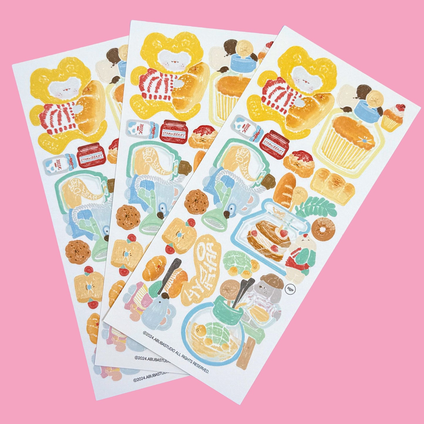Abuba Studio Bear's Adventures Sticker Sheets - Dandy Mail
