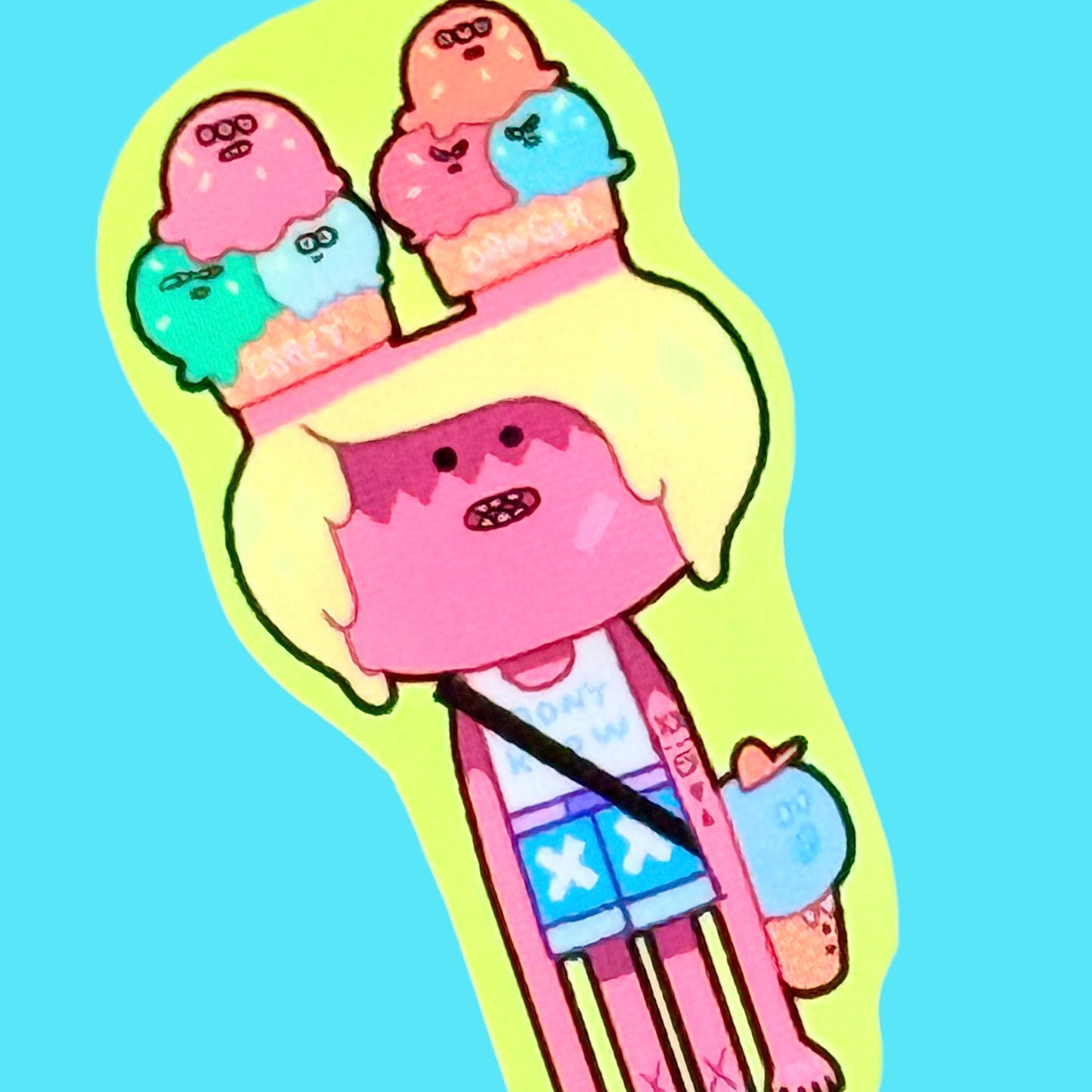Leenahoo Neon Snippety Girls Sticker Pack - Dandy Mail