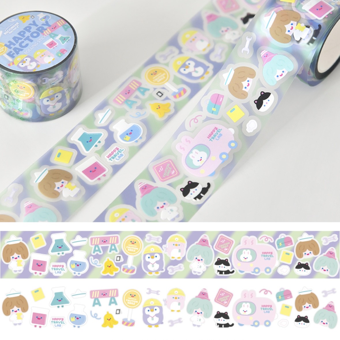 Recorder Factory Happy Factory Sticker Roll