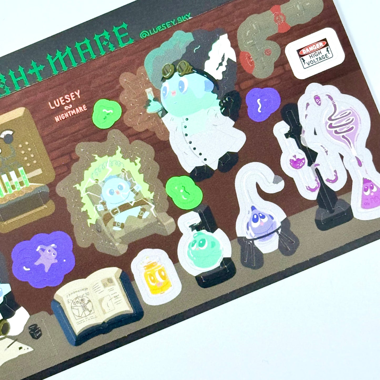 Luesey Sky Evil Scientist Sticker Sheet - Dandy Mail