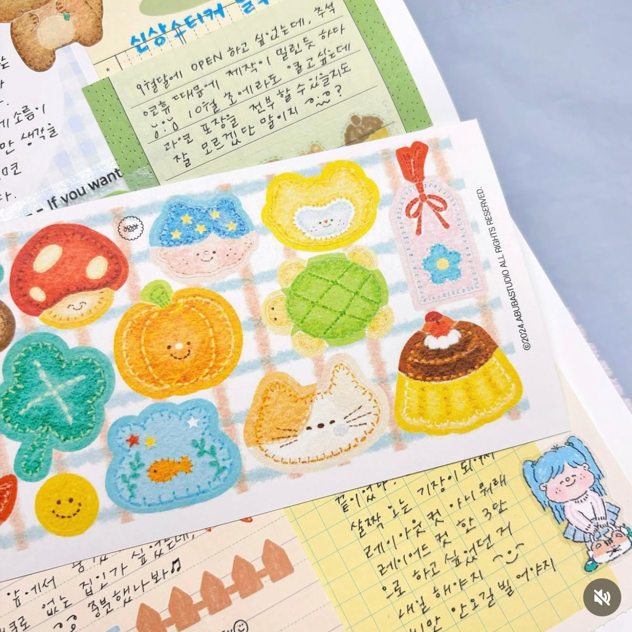 Abuba Studio Fall Patchwork Sticker Sheet - Dandy Mail