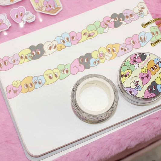 KimKimLab Tired Hearts Die-cut Washi Tape Roll - Dandy Mail
