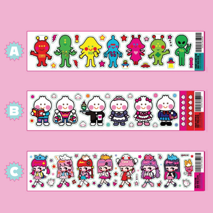 Leenahoo Neon Character Sticker Sheet