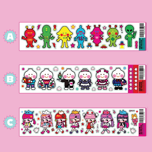 Leenahoo Neon Character Sticker Sheet