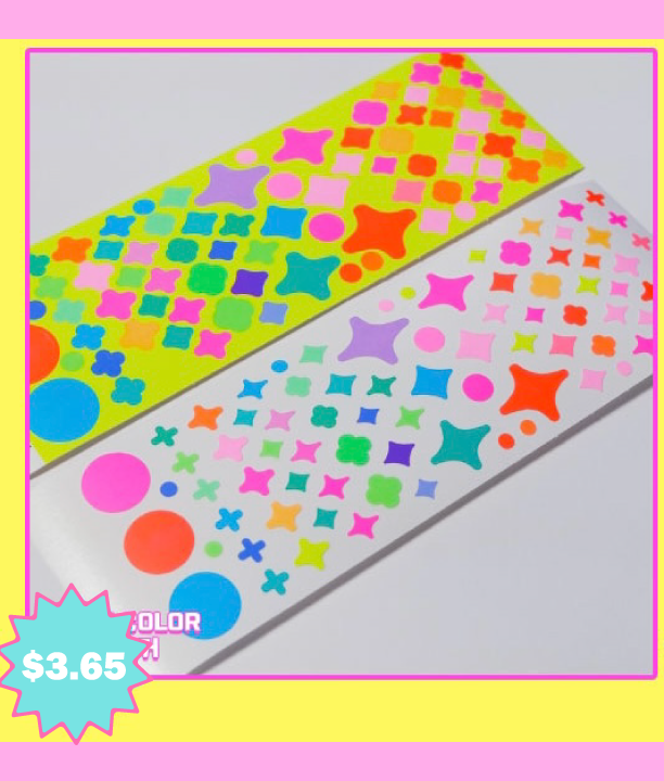 Leenahoo Neon Sparkles Sticker Sheet (Pre-Order) - Dandy Mail