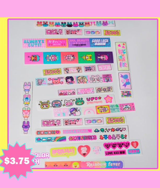 Leenahoo Neon Sticker Strips (Pre-Order) - Dandy Mail