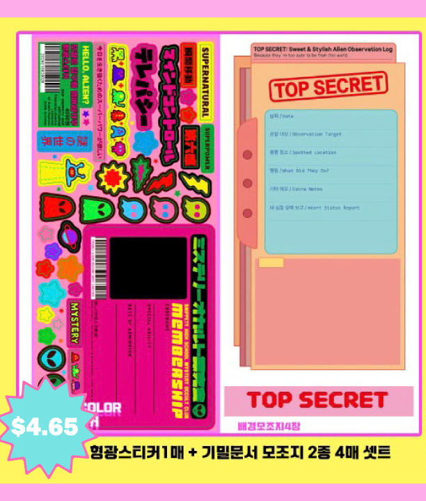 Leenahoo Top Secret Sticker Pack (Pre-Order) - Dandy Mail