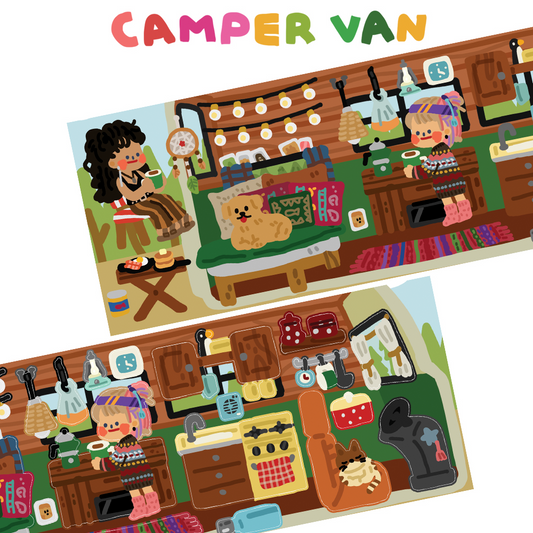 Dinga Mart Camper Van Sticker Sheet - Dandy Mail