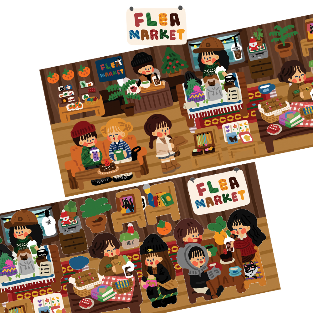 Dinga Mart Flea Market Sticker Sheet - Dandy Mail